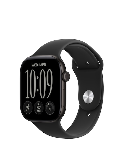 Apple Watch Series 12 GPS 46mm - Black Aluminium/Black Sport Band - M/L