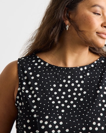 Simply Be Black Spot Peplum Top