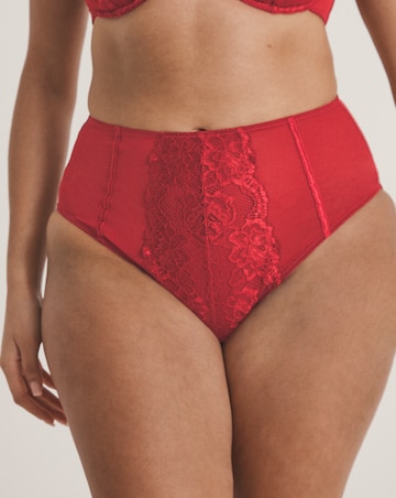Pretty Secrets Lace Full Brief Knickers Dark Red