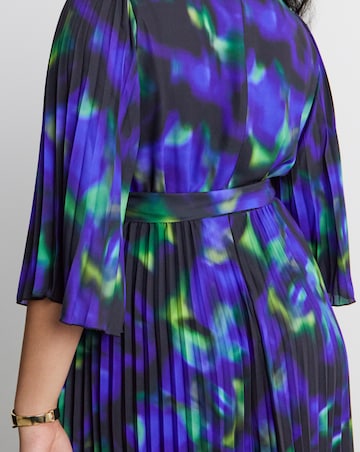 Joanna Hope Pleated Belted Midi Dress