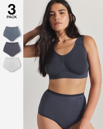 Slimma (3 Pack) Cotton Full Brief Knickers