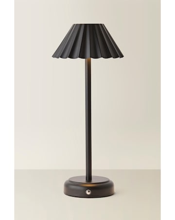 ValueLights Avery Black Rechargeable LED Portable Table Lamp