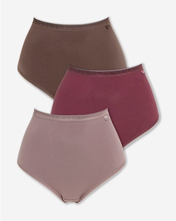 Slimma (3 Pack) Cotton Full Brief Knickers