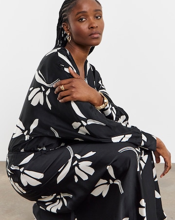 Joanna Hope Wrap Front Batwing Dress