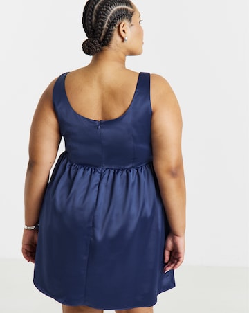 Simply Be Satin Angled Waist Dress