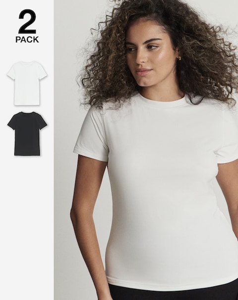 MAGISCULPT Light Control (2 Pack) Smoothing T-Shirts Black/White
