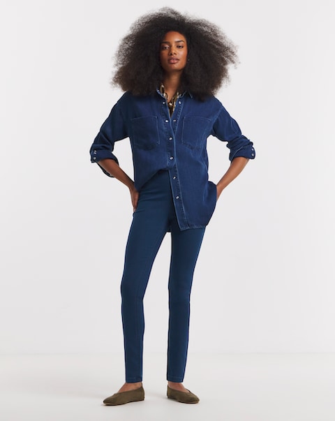Indigo Stretch Slim Pull On Jeggings