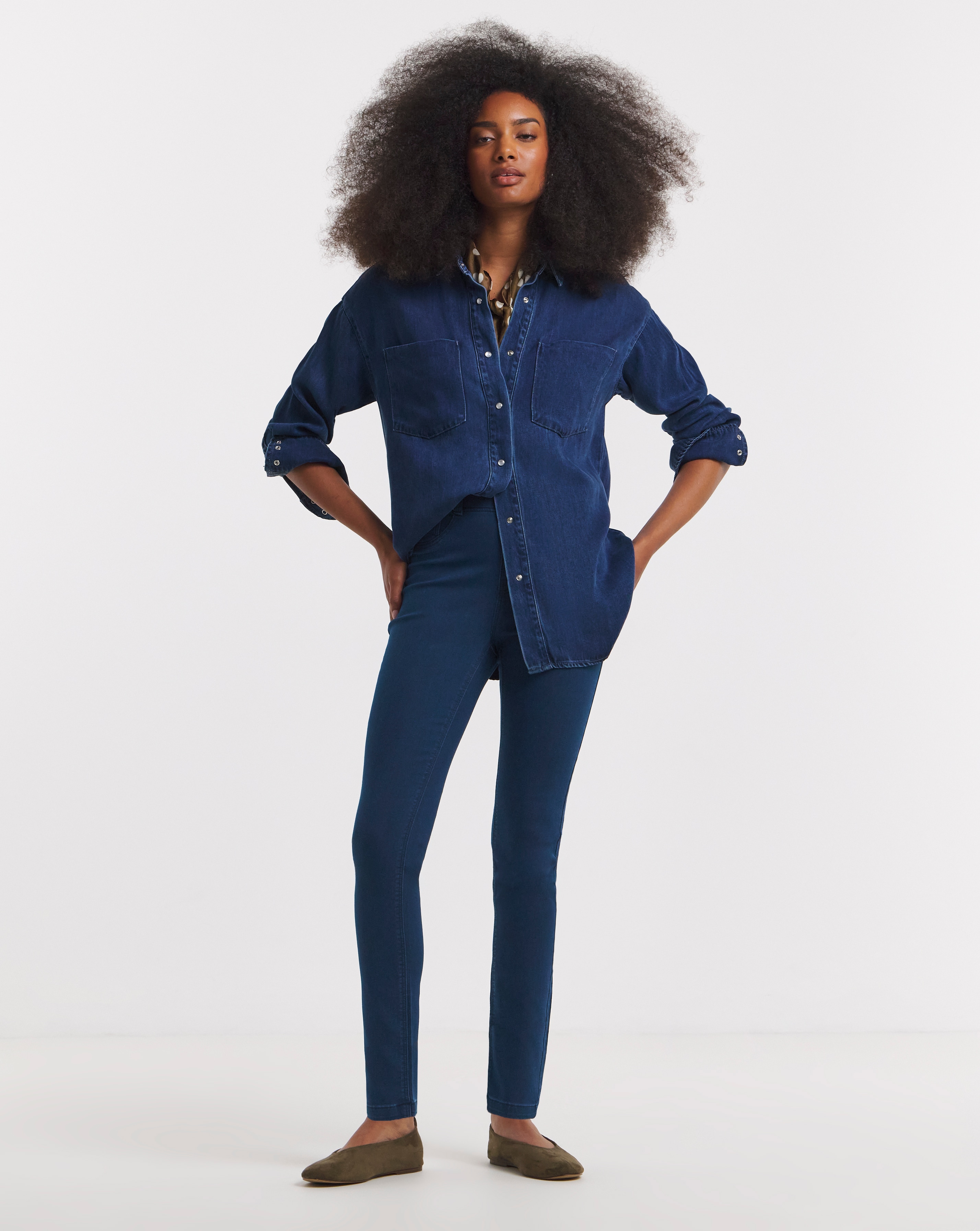 Indigo Stretch Slim Pull On Jeggings