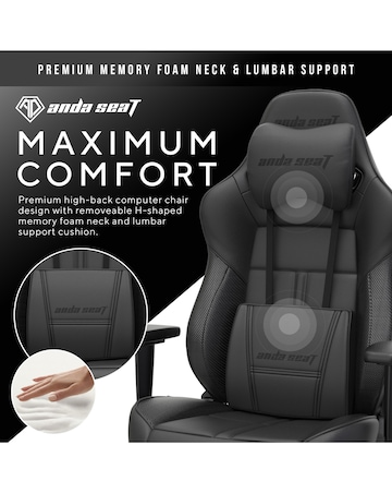 Anda seaT Dark Demon Dragon Premium Large Gaming Chair - Black