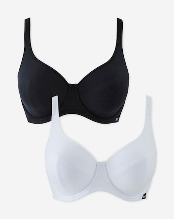 Slimma 2 Pack Cotton Wired Full Cup Bras B-G