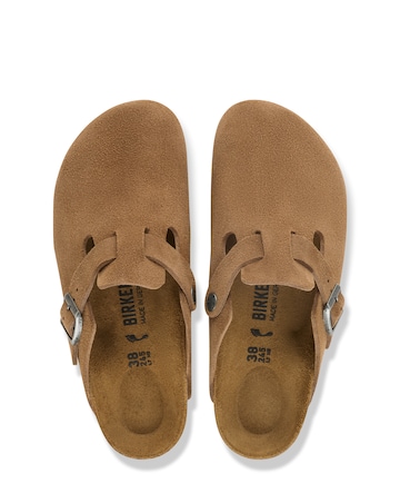 Birkenstock Boston Suede Leather Mules - Standard Fit