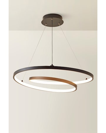 ValueLights Infinity Black Loop Integrated LED Ceiling Light