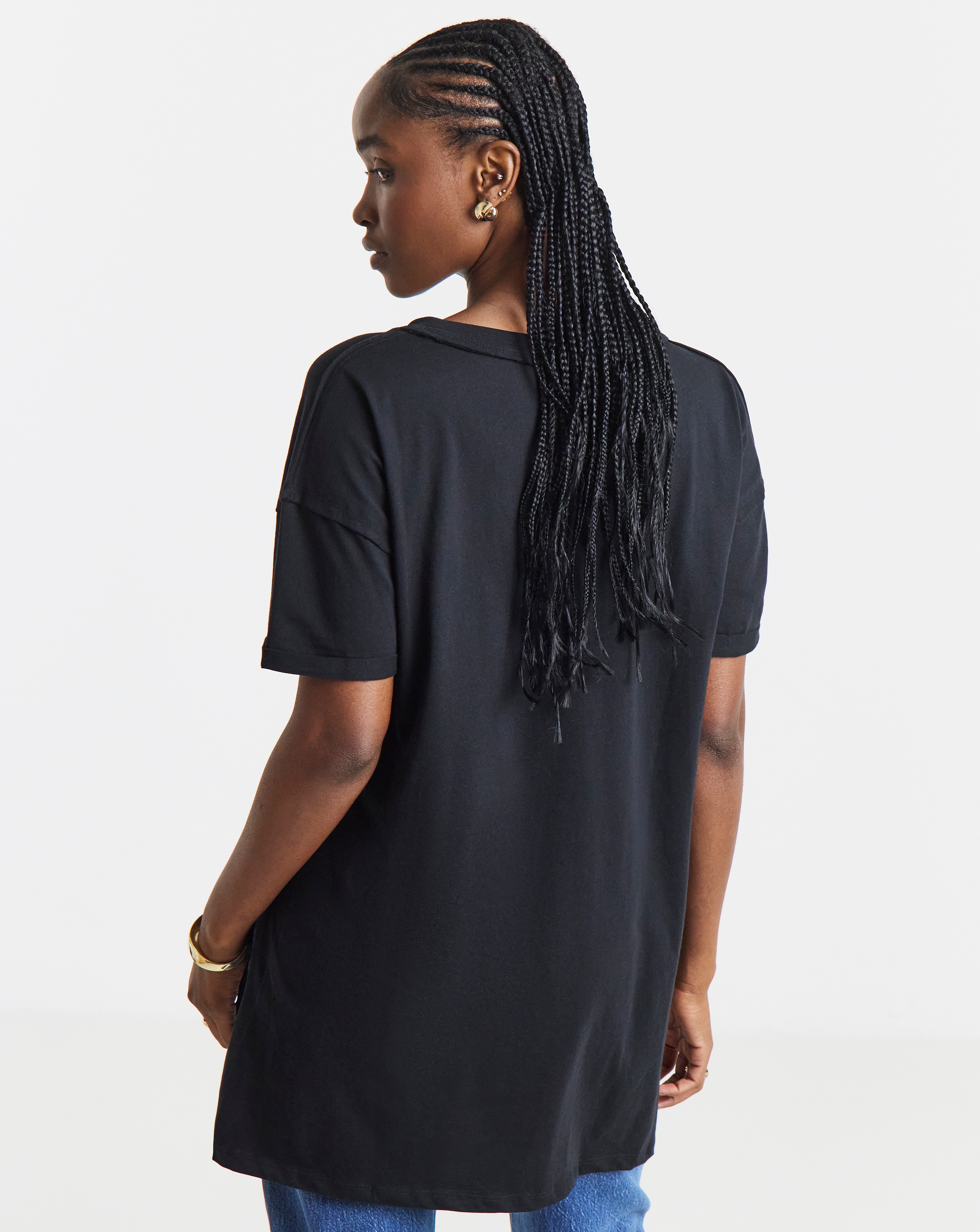 Pact Organic Cotton Maternity Tee - Soft V-Neck Ruched Pregnancy Shirt