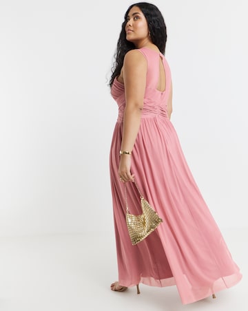 Little Mistress Crossover Maxi Occasion Dress