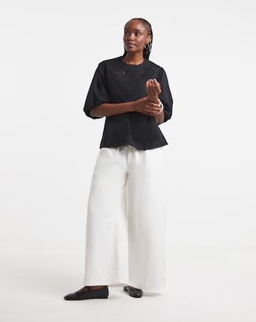 Broderie Puff Sleeve Blouse