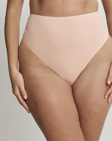 Figleaves Smoothing High Waisted Thong Latte