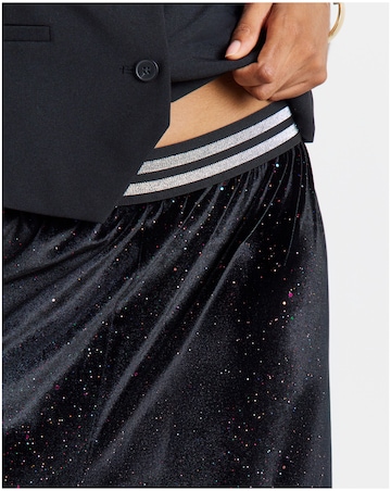 Twisted Wunder Glitter Velvet Wide Leg Trouser