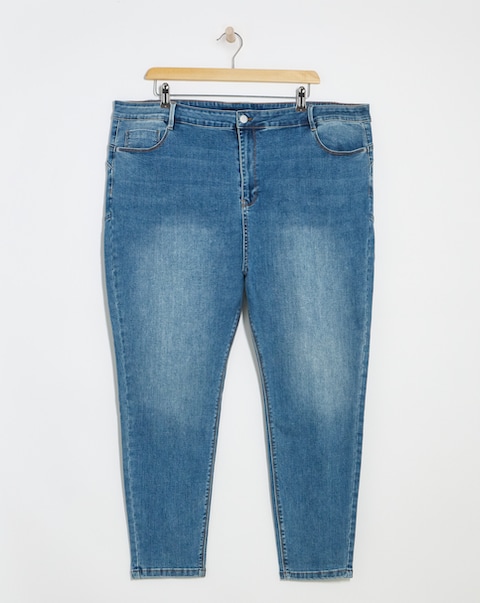 Mid Blue Booty Booster Skinny Jeans