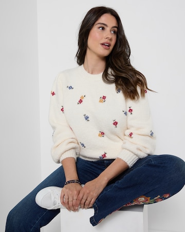 Joe Browns Ditsy Floral Embroidered Jumper