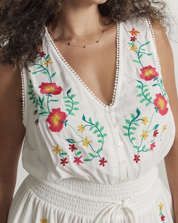 Embroidered Mini Beach Dress