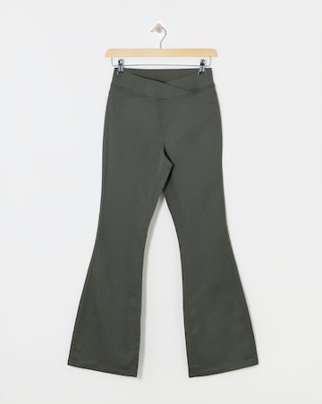 Khaki Flared Weekender Jeggings