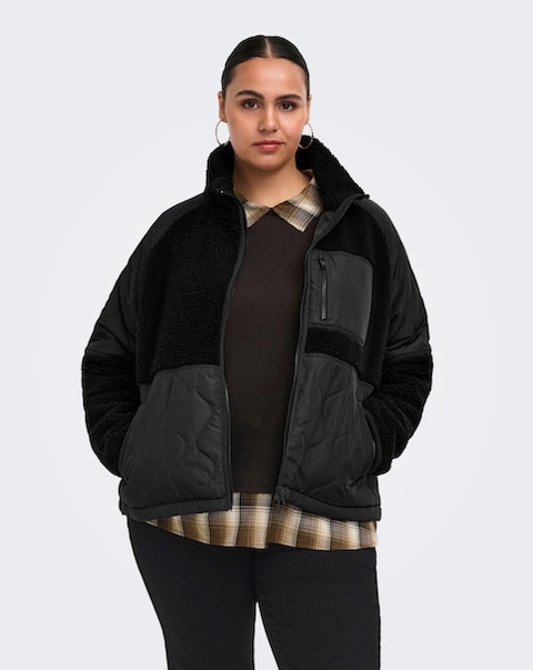ONLY Quilt Mix Fleece Short Jacket