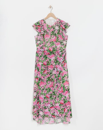 Joanna Hope Ruffle Shoulder Dress