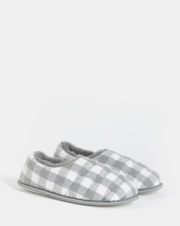 Promise Checkered Full Slippers - Wide Fit (E)