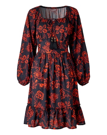 Joe Browns Dramatic Floral Frill Hem Mini Dress