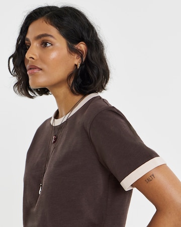 Chocolate And Cream Short Sleeve Ringer T-Shirt