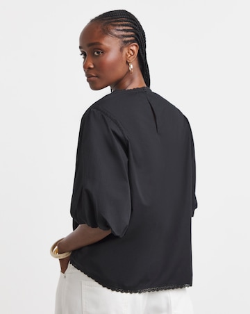 Broderie Puff Sleeve Blouse