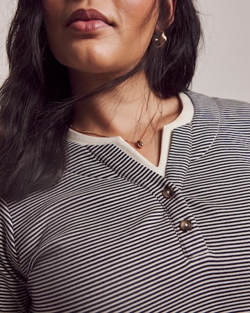 Julipa 2 In 1 Stripe Cotton Jersey Top