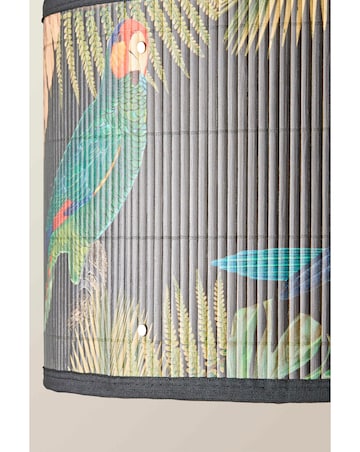 ValueLights Daintree Medium Monochrome Bamboo Drum Shade 35cm