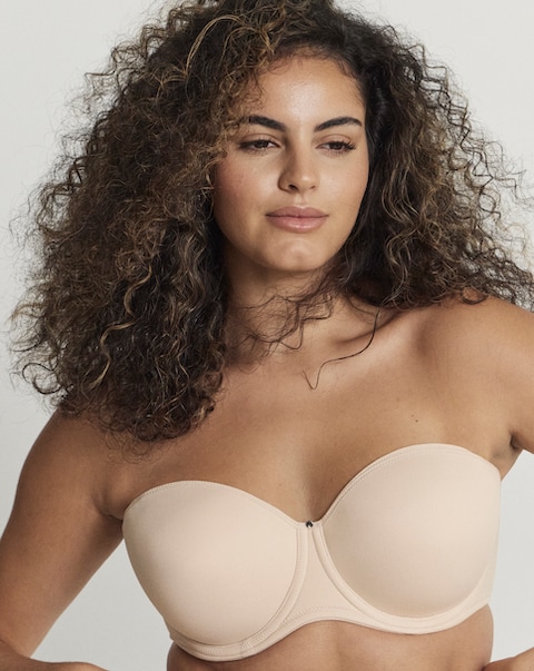 Fantasie Aura Moulded Strapless Wired Bra Natural Beige