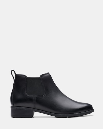 Clarks Leather Havisham Chelsea Ankle Boot - Wide Fit (E)