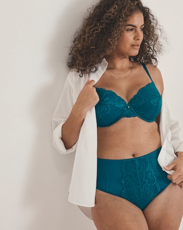 Pretty Secrets Lace Full Brief Knickers Teal