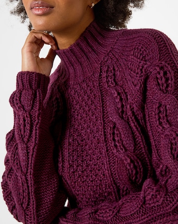 Joe Browns Freya Cable Knit High Neck Jumper