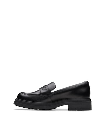 Clarks Orinoco3 Edge Chunky Leather Penny Loafers - Wide Fit (E)