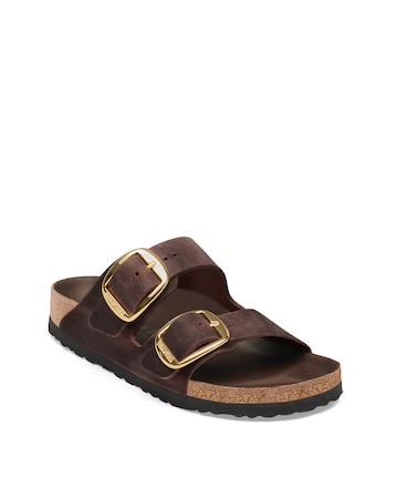 Birkenstock Arizona Big Buckle Oiled Leather Mule Sandals - Standard Fit
