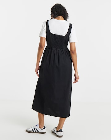 Simply Be Black Seamed Detail Utility Midi Dress