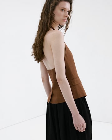Mango Linen Suit Waistcoat