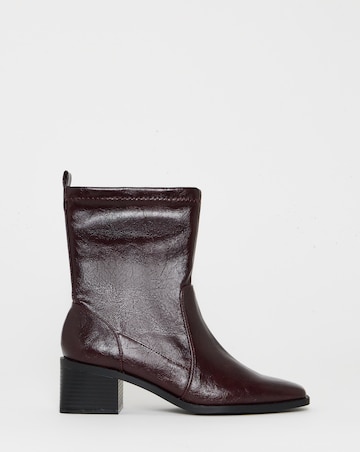 Kendal Block Heel Ankle Sock Boots - Extra Wide Fit (EEE)