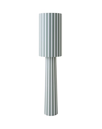 ValueLights Thorley Green Stripe Midi Floor Lamp
