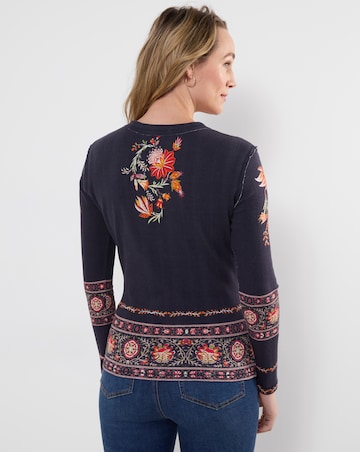 Joe Browns Alice Printed Ribbed Henley Top