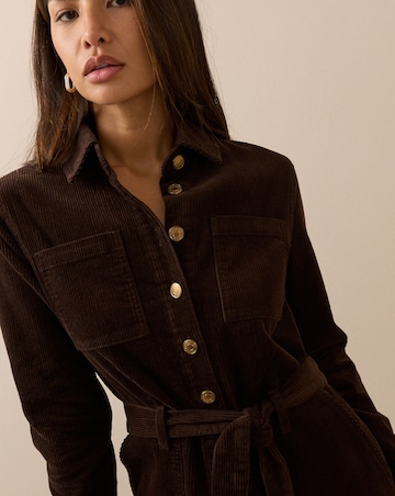 Nobody's Child Noah Cord Midi Shirt Dress