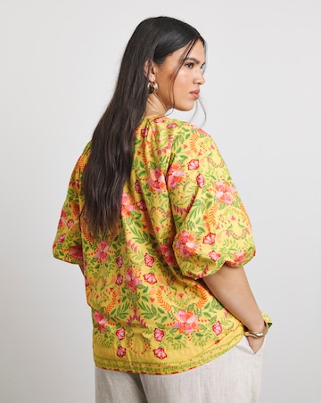 Joanna Hope Cotton Poplin Blouse