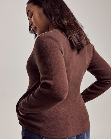 Julipa Embroidered Knitted Bomber Cardigan