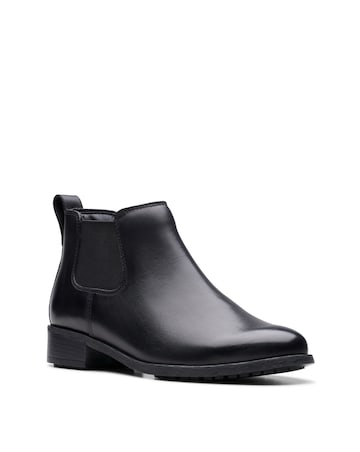 Clarks Leather Havisham Chelsea Ankle Boot - Wide Fit (E)