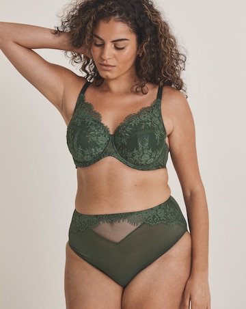 Pretty Secrets Full Cup Lace Padded Bra Green