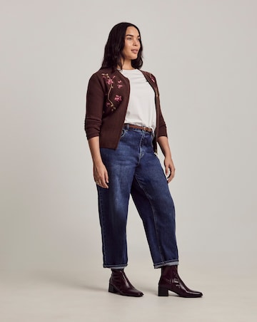Julipa Embroidered Knitted Bomber Cardigan